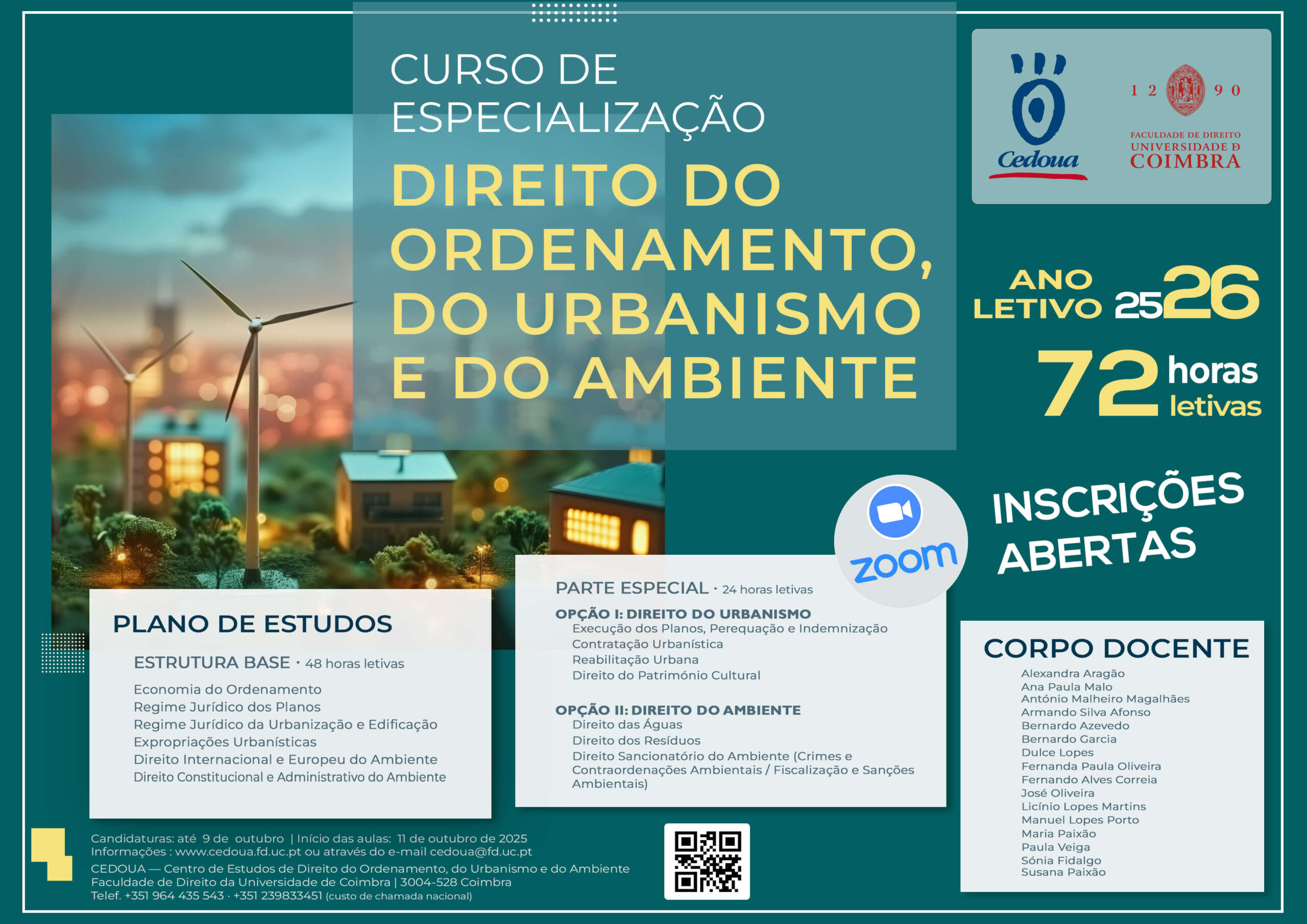 Curso de Especialização em Direito do Ordenamento, do Urbanismo e do Ambiente